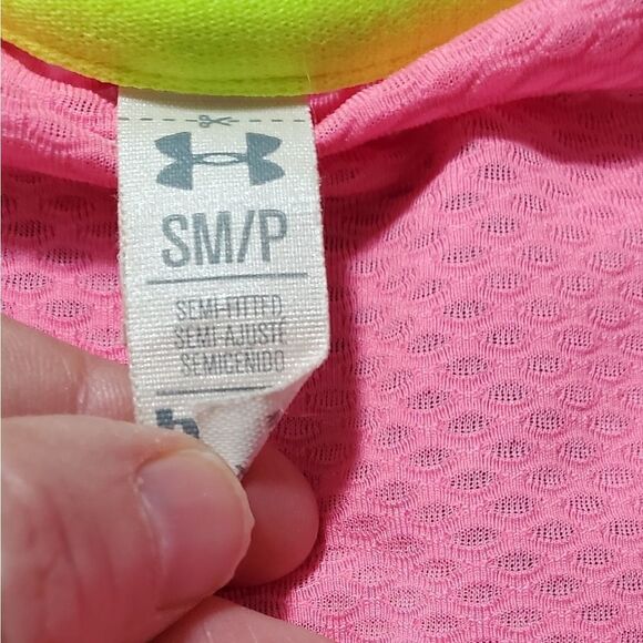 Under Armour Bubble Gum Pink Dry Fit T-Shirt - Picture 5 of 5